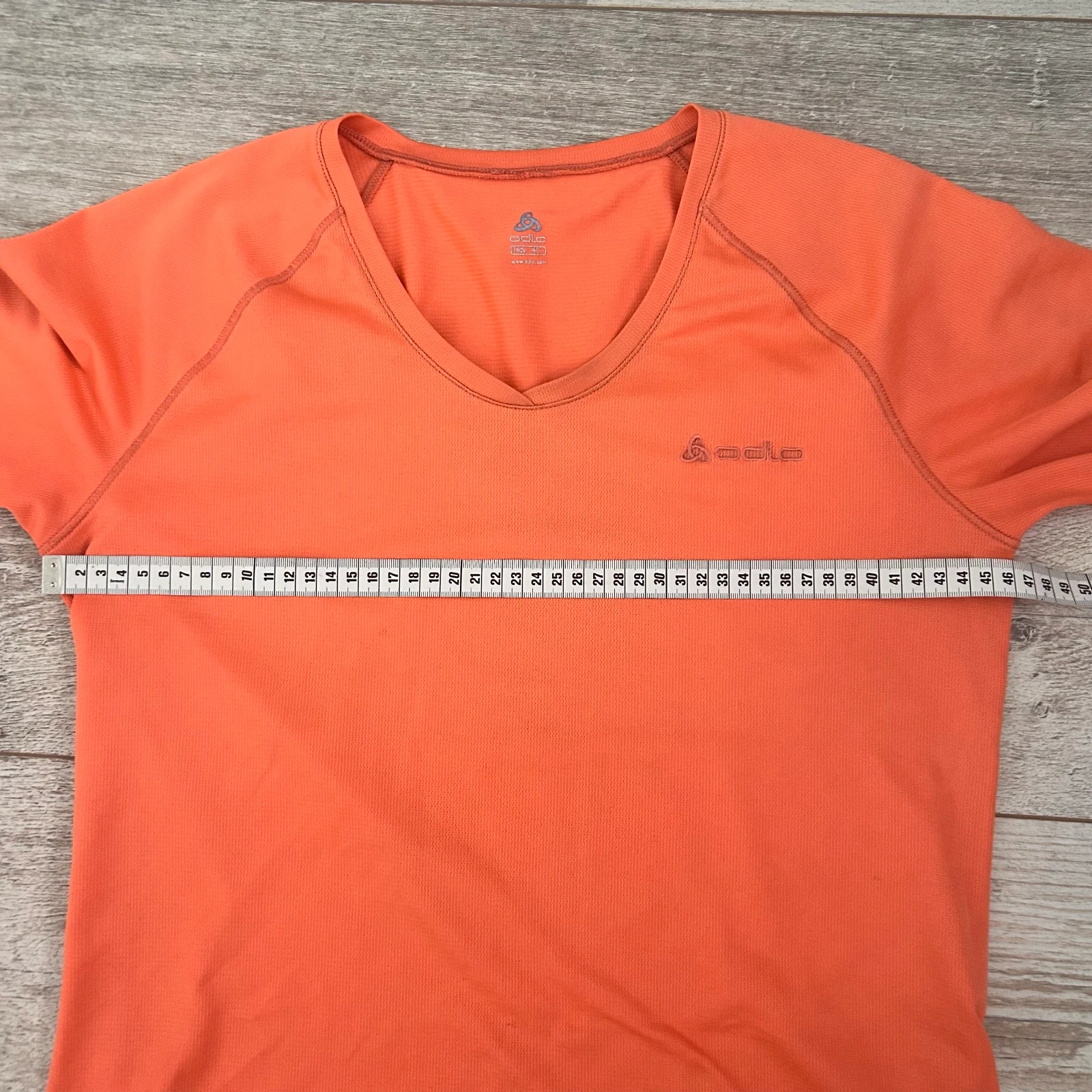 Odlo Camiseta deportiva con escote en V Naranja – Talla 40 (Muy usada) – photo 15